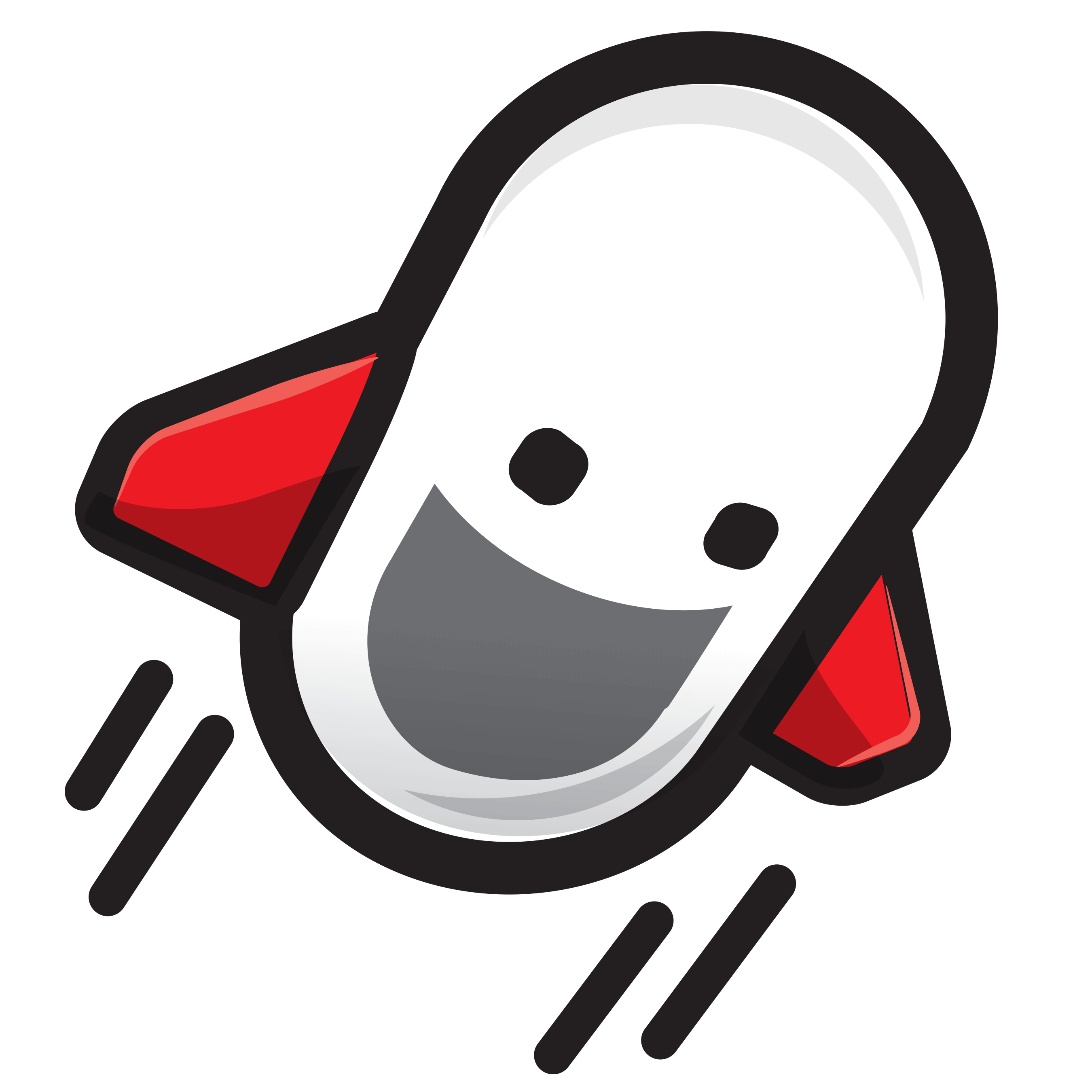 Parmazip mascot flying in space